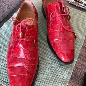 Mauri Red Alligator Shoes size 10